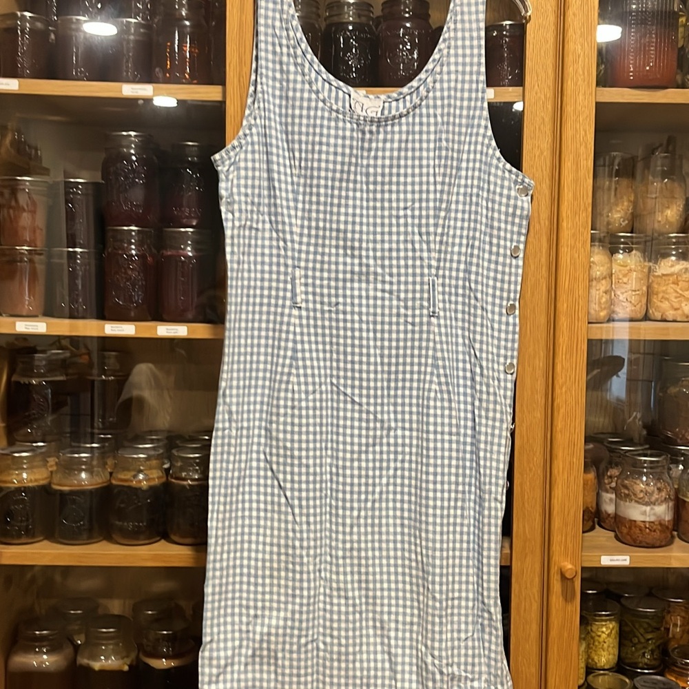 100% Cotton Blue Gingham Dress